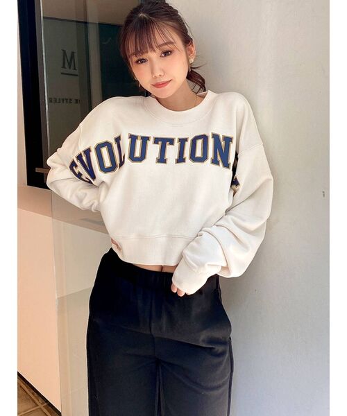 GYDA(ジェイダ)の「EVOLUTIONARY ドルマンスウェットトップス(スウェット・レディース・アイボリー/グレー/ブラック・FREE)」の21枚目の写真