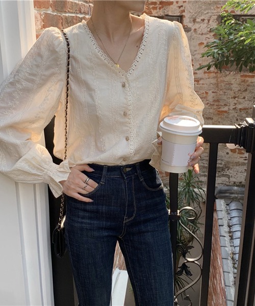 Dita Muaj.（ディータムアージュ）の「レトロレースデザインカーディガン（カーディガン/ボレロ・レディース・アイボリー・S/M/L）」の5枚目の写真