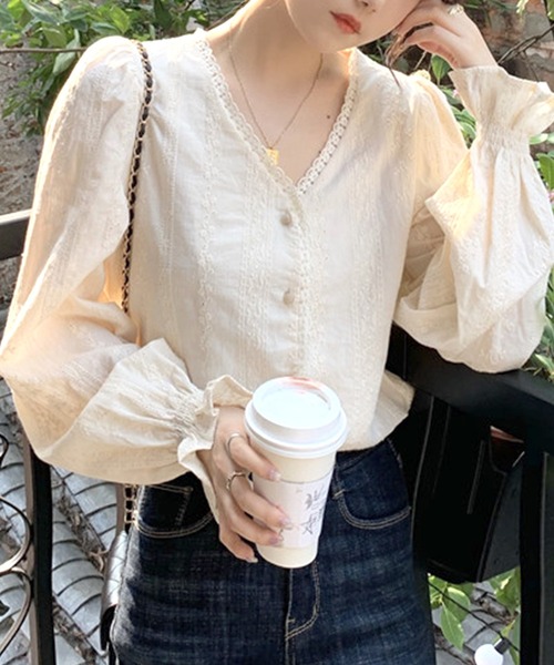 Dita Muaj.（ディータムアージュ）の「レトロレースデザインカーディガン（カーディガン/ボレロ・レディース・アイボリー・S/M/L）」の9枚目の写真