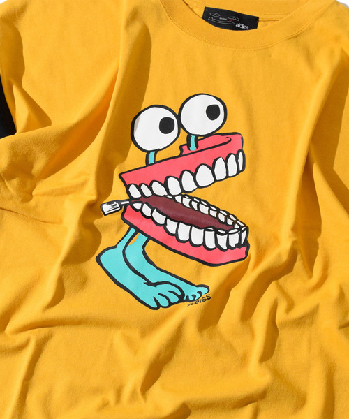 ALDIES(アールディーズ)の「Denture Transformation Cut / デンチャートランスフォーメーションカット(Tシャツ/カットソー・メンズ・ホワイト/イエロー/グリーン・MEDIUM/SMALL)」の7枚目の写真