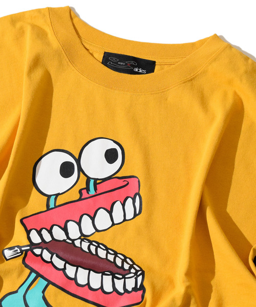 ALDIES(アールディーズ)の「Denture Transformation Cut / デンチャートランスフォーメーションカット(Tシャツ/カットソー・メンズ・ホワイト/イエロー/グリーン・MEDIUM/SMALL)」の8枚目の写真