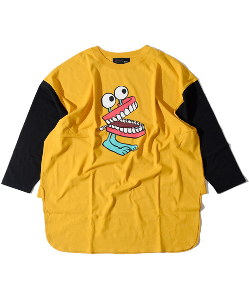 ALDIES(アールディーズ)の「Denture Transformation Cut / デンチャートランスフォーメーションカット(Tシャツ/カットソー・メンズ・ホワイト/イエロー/グリーン・MEDIUM/SMALL)」の5枚目の写真