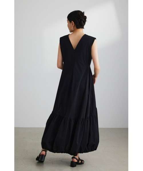 STYLEMIXER(スタイルミキサー)の「ティアードギャザーバルーンワンピース(ワンピース・レディース・ベージュ/ブラック・SMALL/MEDIUM)」の8枚目の写真