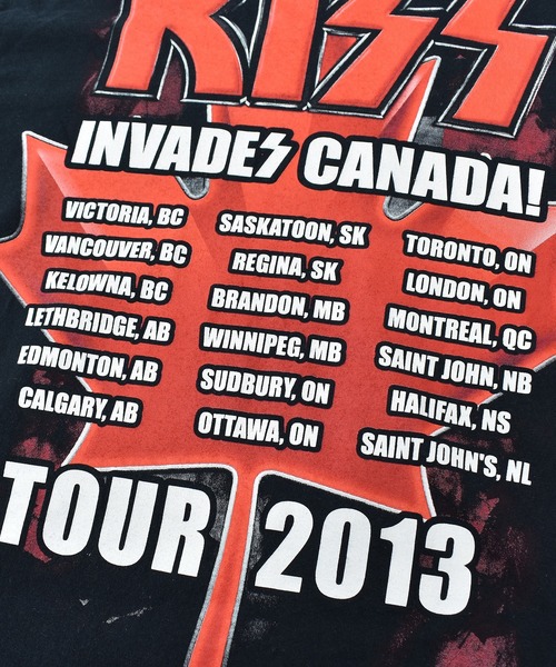 VINTAGE(ヴィンテージ)の「【ヴィンテージ古着】13's KISS / キッス "INVADES CANADA! TOUR 2013" Tシャツ(Tシャツ/カットソー・メンズ・ブラック・MEDIUM)」の7枚目の写真