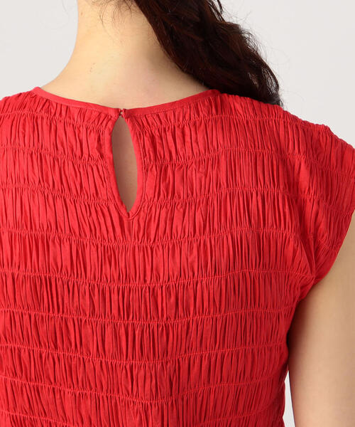 TOMORROWLAND （トゥモローランド）の「MERLETTE シャーリング ロングワンピース（ワンピース・レディース・ブラック/レッド・3）」の7枚目の写真