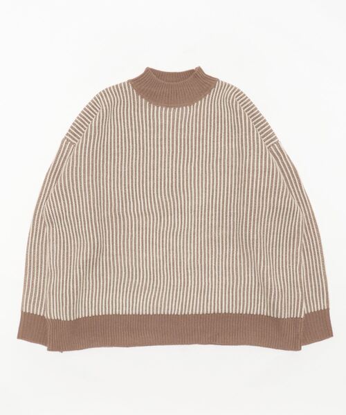 STYLEBLOCK(スタイルブロック)の「ストライプ柄ニットプルオーバー(ニット/セーター・レディース・マスタード/オレンジ/ベージュ/ホワイト系その他/グリーン/ブラック・M)」の11枚目の写真