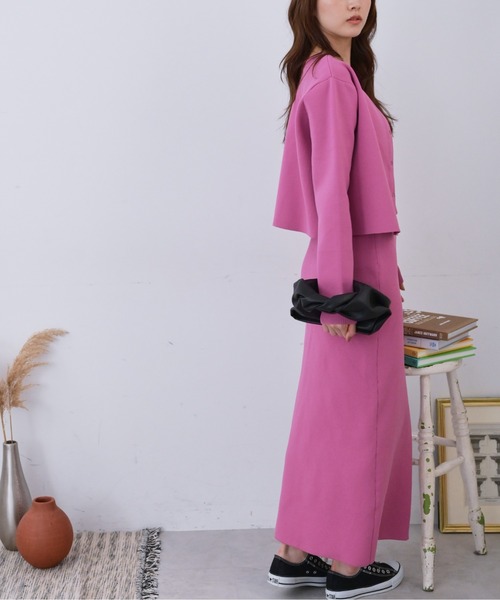 FREE'S MART（フリーズマート）の「◆12G総針前後2Wayナロースカート（スカート・レディース・ホワイト/ブラック/ピンク/ブルー・SMALL/MEDIUM）」の22枚目の写真