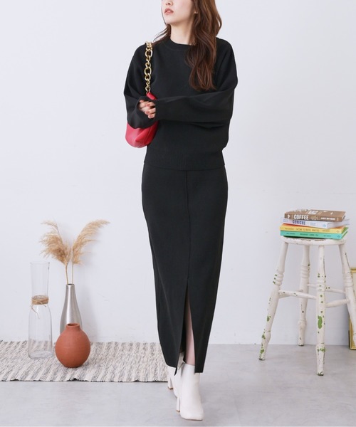 FREE'S MART（フリーズマート）の「◆12G総針前後2Wayナロースカート（スカート・レディース・ホワイト/ブラック/ピンク/ブルー・SMALL/MEDIUM）」の16枚目の写真