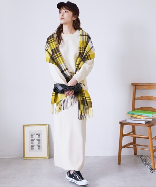 FREE'S MART（フリーズマート）の「◆12G総針前後2Wayナロースカート（スカート・レディース・ホワイト/ブラック/ピンク/ブルー・SMALL/MEDIUM）」の20枚目の写真