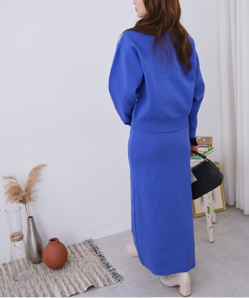 FREE'S MART（フリーズマート）の「◆12G総針前後2Wayナロースカート（スカート・レディース・ホワイト/ブラック/ピンク/ブルー・SMALL/MEDIUM）」の18枚目の写真