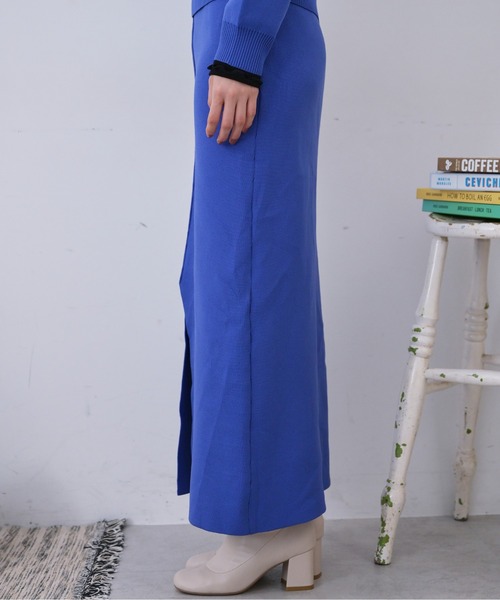 FREE'S MART（フリーズマート）の「◆12G総針前後2Wayナロースカート（スカート・レディース・ホワイト/ブラック/ピンク/ブルー・SMALL/MEDIUM）」の15枚目の写真