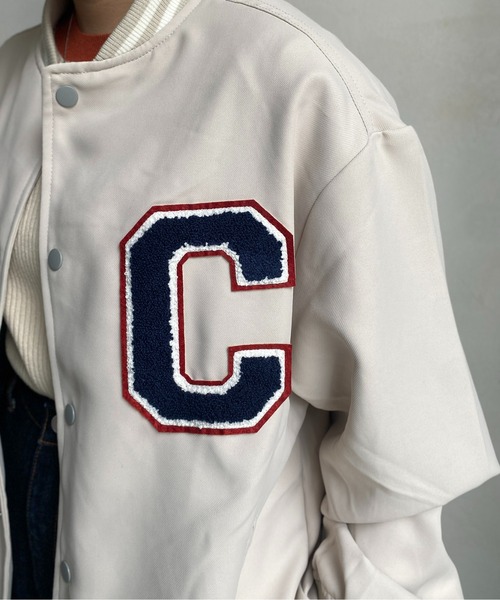 CPCM(シーピーシーエム)の「ツイルバック刺繍スタジャン(スタジャン・メンズ・ベージュ/グリーン/ブラック・MEDIUM/LARGE)」の21枚目の写真