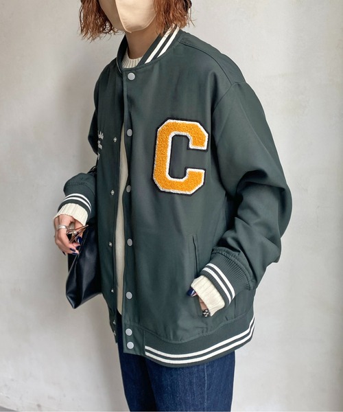 CPCM(シーピーシーエム)の「ツイルバック刺繍スタジャン(スタジャン・メンズ・ベージュ/グリーン/ブラック・MEDIUM/LARGE)」の15枚目の写真