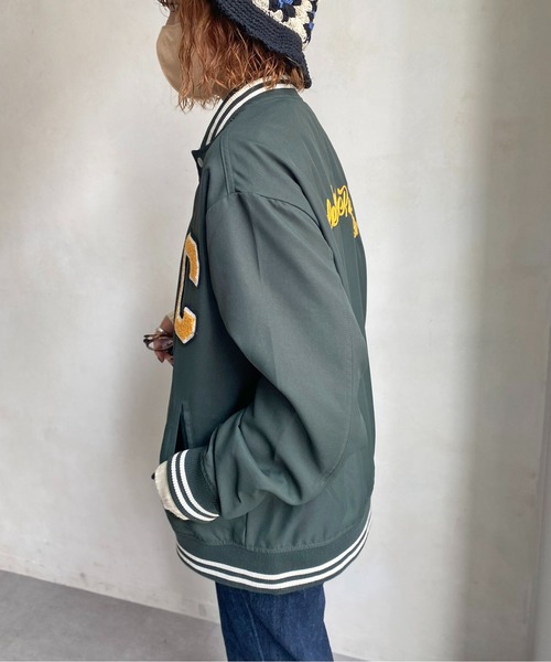 CPCM(シーピーシーエム)の「ツイルバック刺繍スタジャン(スタジャン・メンズ・ベージュ/グリーン/ブラック・MEDIUM/LARGE)」の14枚目の写真