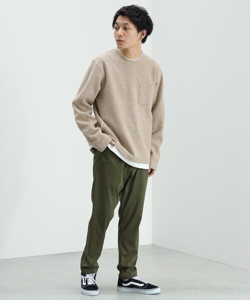 BEAMS HEART（ビームスハート）の「起毛 フェイクレイヤー ロングスリーブ Tシャツ（Tシャツ/カットソー・メンズ・チャコールグレー/ベージュ/ネイビー/グリーン系その他・SMALL/MEDIUM/LARGE/X-LARGE）」の10枚目の写真