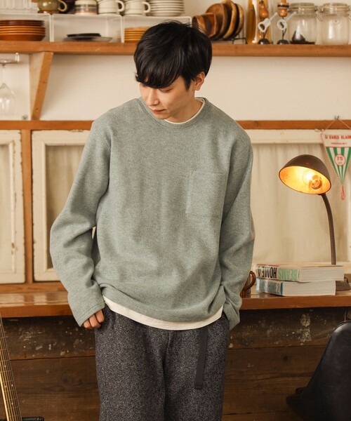 BEAMS HEART（ビームスハート）の「起毛 フェイクレイヤー ロングスリーブ Tシャツ（Tシャツ/カットソー・メンズ・チャコールグレー/ベージュ/ネイビー/グリーン系その他・SMALL/MEDIUM/LARGE/X-LARGE）」の22枚目の写真