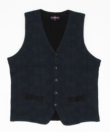 Alexander Julian（アレキサンダージュリアン）の「＊アレキサンダージュリアンメンズ/ALEXANDER JULIAN:MEN ウォッシャブル ウール混グレンチェック ニットジレ（ベスト・メンズ）」