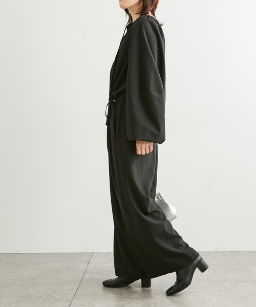 COLLAGE GALLARDAGALANTE(コラージュガリャルダガランテ)の「ボリュームギャザーコンビネゾン(つなぎ/オールインワン・レディース・ブラック/キナリ・FREE)」の12枚目の写真