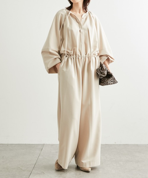 COLLAGE GALLARDAGALANTE(コラージュガリャルダガランテ)の「ボリュームギャザーコンビネゾン(つなぎ/オールインワン・レディース・ブラック/キナリ・FREE)」の15枚目の写真