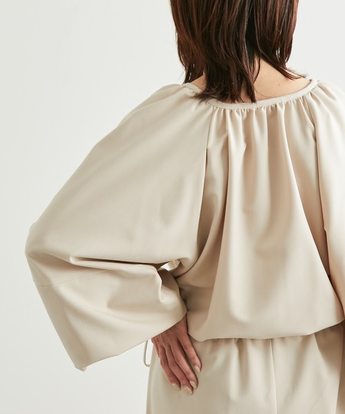 COLLAGE GALLARDAGALANTE(コラージュガリャルダガランテ)の「ボリュームギャザーコンビネゾン(つなぎ/オールインワン・レディース・ブラック/キナリ・FREE)」の13枚目の写真