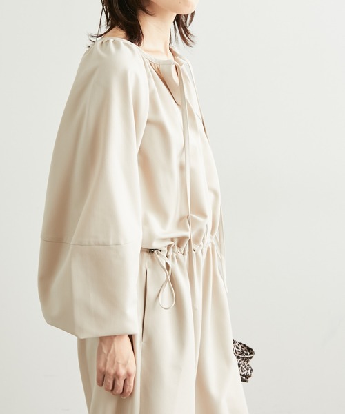 COLLAGE GALLARDAGALANTE(コラージュガリャルダガランテ)の「ボリュームギャザーコンビネゾン(つなぎ/オールインワン・レディース・ブラック/キナリ・FREE)」の7枚目の写真