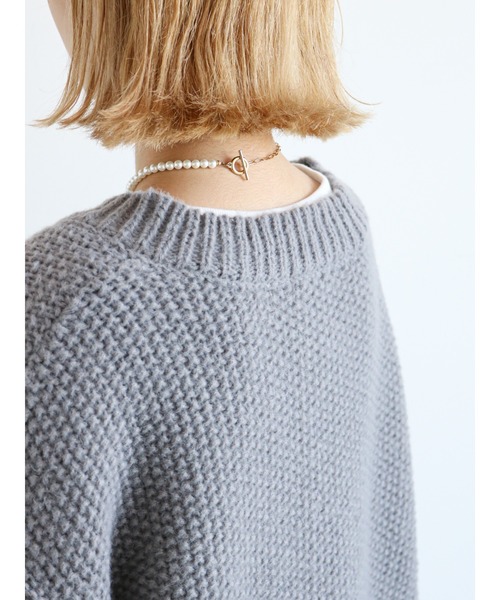 ehka sopo(エヘカソポ)の「かのこ編みビッグカーディガン(カーディガン/ボレロ・レディース・ベージュ/キナリ/グレー・フリ-)」の17枚目の写真