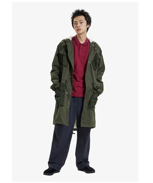 FRED PERRY(フレッドペリー)の「Utility Pocket Parka(ミリタリージャケット・メンズ・カーキ・S/M/L)」の4枚目の写真