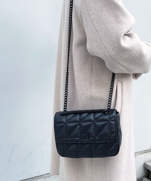 OPAQUE.CLIP（オペークドットクリップ）の「◆キルティングチェーンミニショルダー【2WAY】（ショルダーバッグ・レディース・ライトパープル/オフホワイト/ブラック・00）」の7枚目の写真