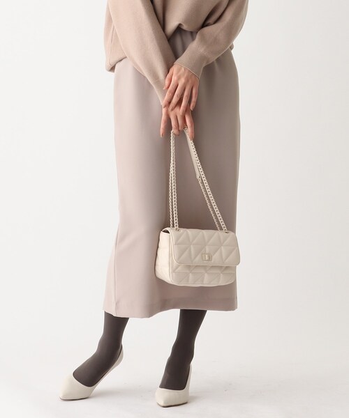 OPAQUE.CLIP（オペークドットクリップ）の「◆キルティングチェーンミニショルダー【2WAY】（ショルダーバッグ・レディース・ライトパープル/オフホワイト/ブラック・00）」の10枚目の写真