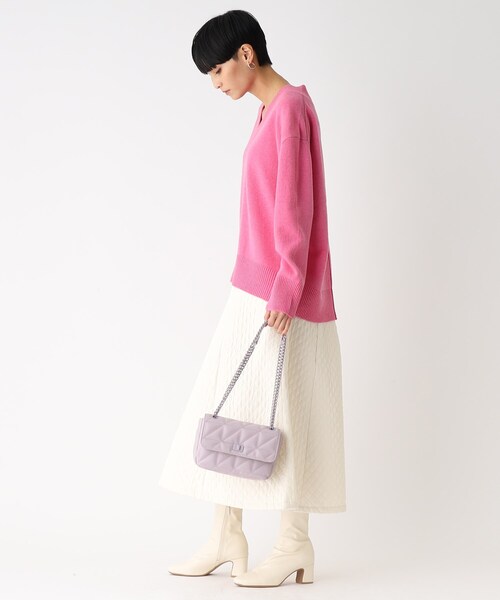 OPAQUE.CLIP（オペークドットクリップ）の「◆キルティングチェーンミニショルダー【2WAY】（ショルダーバッグ・レディース・ライトパープル/オフホワイト/ブラック・00）」の17枚目の写真