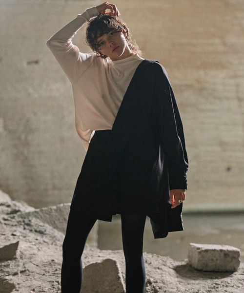 WILLFULLY（ウィルフリー）の「asymmetry design tuck volume sleeve JK（テーラードジャケット・レディース・ブラック/チャコール・FREE）」の11枚目の写真