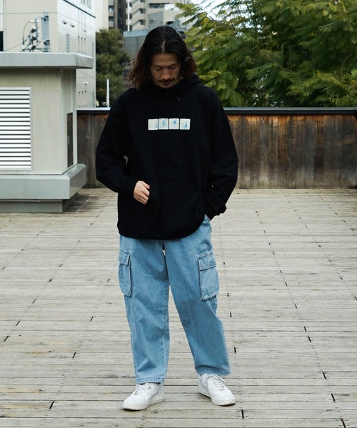 ELEMENT(エレメント)の「【直営店限定】ELEMENT メンズ KAMOCHILL STYLE HOOD パーカー 【2022年秋冬モデル】/エレメントバックプリントプルオーバーパーカー(パーカー・メンズ・ベージュ/グリーン/ブラック・MEDIUM/LARGE/X-LARGE)」の8枚目の写真