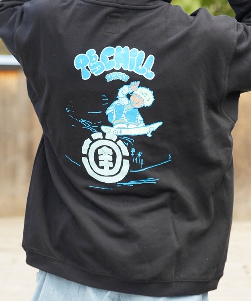 ELEMENT(エレメント)の「【直営店限定】ELEMENT メンズ KAMOCHILL STYLE HOOD パーカー 【2022年秋冬モデル】/エレメントバックプリントプルオーバーパーカー(パーカー・メンズ・ベージュ/グリーン/ブラック・MEDIUM/LARGE/X-LARGE)」の12枚目の写真