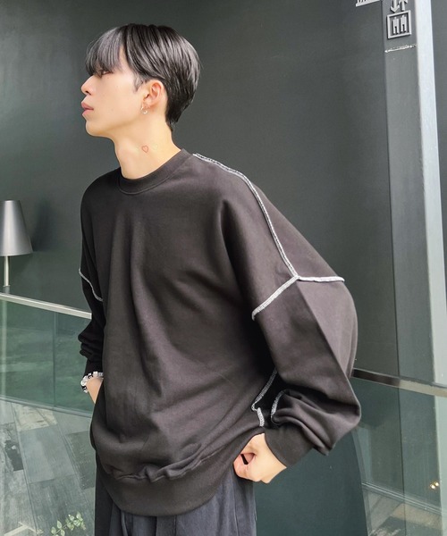 Figments（フィグメンツ）の「ステッチスウェット（スウェット・レディース・ブラック・FREE）」の2枚目の写真