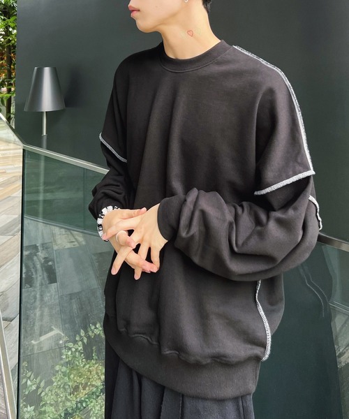 Figments（フィグメンツ）の「ステッチスウェット（スウェット・レディース・ブラック・FREE）」の11枚目の写真