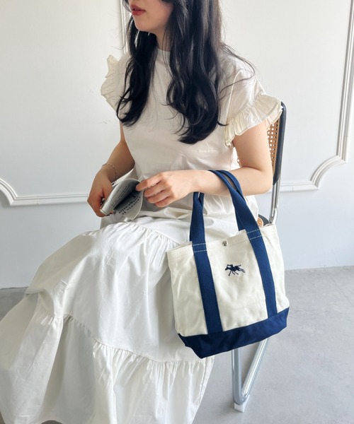 POLOCHAMPS(ポロチャンプス)の「POLOCHAMPS/ポロチャンプス 別注 ポーチ付き 刺繍キャンバストートバッグ(トートバッグ・レディース・ネイビー/ベージュ/ピンク/グリーン/ブラック・FREE)」の19枚目の写真
