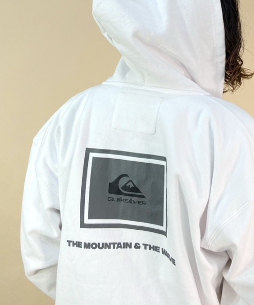 【ムラサキスポーツ別注】QUIKSILVER/クイックシルバー オーバーサイズジップアップパーカー/フルジップ フーディ/ワンポイントQPO231622M