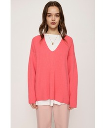 SLY | LOOSE V/N KNIT TOPS ルーズ Vネック ニット トップス(ニット/セーター)