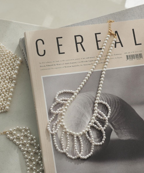 DONOBAN（ドノバン）の「フリルパールネックレス（ネックレス・レディース・その他・F）」の2枚目の写真