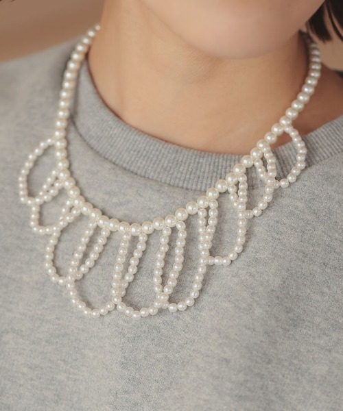 DONOBAN（ドノバン）の「フリルパールネックレス（ネックレス・レディース・その他・F）」の8枚目の写真