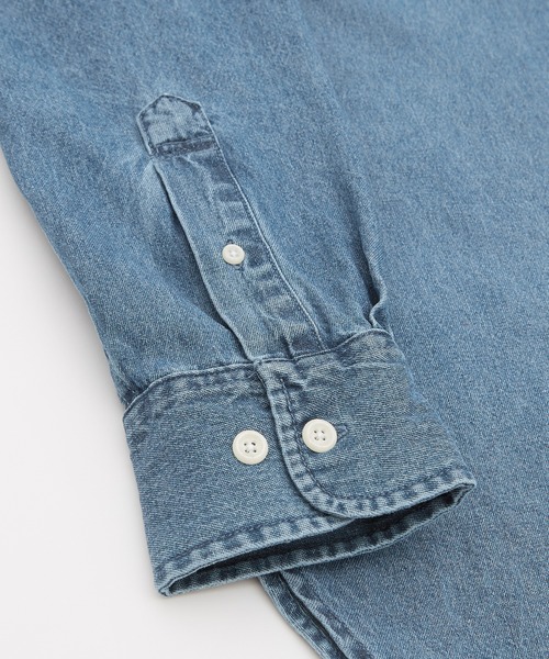 improves(インプローブス)の「ワンポイント 刺繍 ボタンダウン 長袖 デニムシャツ(シャツ/ブラウス・メンズ・ブルー/ブラック・X-LARGE/LARGE/MEDIUM)」の18枚目の写真