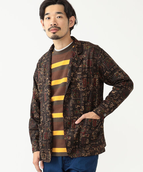 BEAMS+ 20AW 4ボタン バティックプリント カフスジャケット BEAMS PLUS（ビームスプラス）の「BEAMS PLUS / ポリエステル