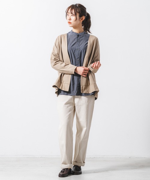 quadro（クオドロ）の「80/1ローンギャザーワイドシャツ（シャツ/ブラウス・レディース・グレー/チャコール/オフホワイト・FREE）」の8枚目の写真
