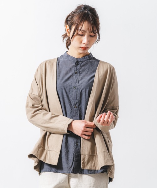 quadro（クオドロ）の「80/1ローンギャザーワイドシャツ（シャツ/ブラウス・レディース・グレー/チャコール/オフホワイト・FREE）」の7枚目の写真