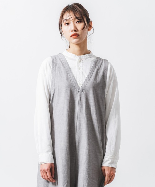 quadro（クオドロ）の「80/1ローンギャザーワイドシャツ（シャツ/ブラウス・レディース・グレー/チャコール/オフホワイト・FREE）」の9枚目の写真