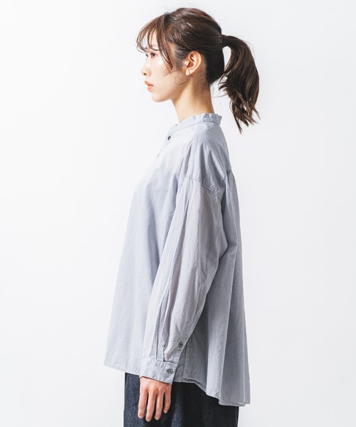 quadro（クオドロ）の「80/1ローンギャザーワイドシャツ（シャツ/ブラウス・レディース・グレー/チャコール/オフホワイト・FREE）」の15枚目の写真