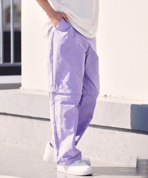 re_k by JUNRED（レクバイジュンレッド）の「re_k by JUNRED / 2WAYナイロンユーティリティパンツ（その他パンツ・メンズ・ブラック/パープル・S/M/L）」の9枚目の写真