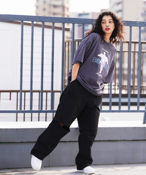 re_k by JUNRED（レクバイジュンレッド）の「re_k by JUNRED / 2WAYナイロンユーティリティパンツ（その他パンツ・メンズ・ブラック/パープル・S/M/L）」の4枚目の写真