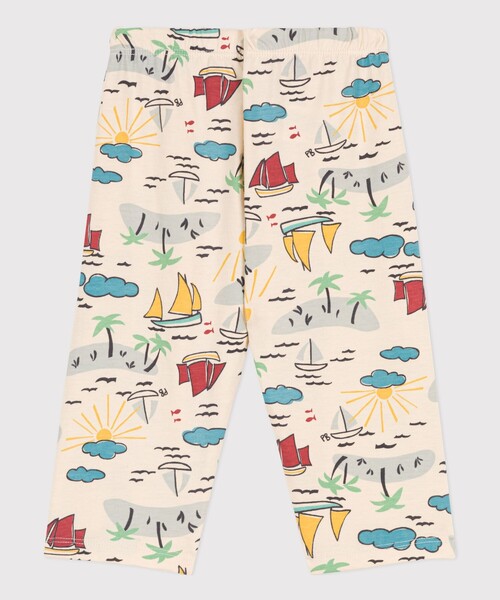 PETIT BATEAU(プチバトー)の「ライトジャージプリントパンツ(その他パンツ・キッズ・ホワイト・18MONTH/12MONTH/24MONTH)」の4枚目の写真