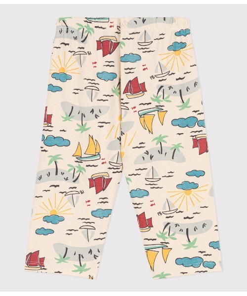 PETIT BATEAU(プチバトー)の「ライトジャージプリントパンツ(その他パンツ・キッズ・ホワイト・18MONTH/12MONTH/24MONTH)」の2枚目の写真